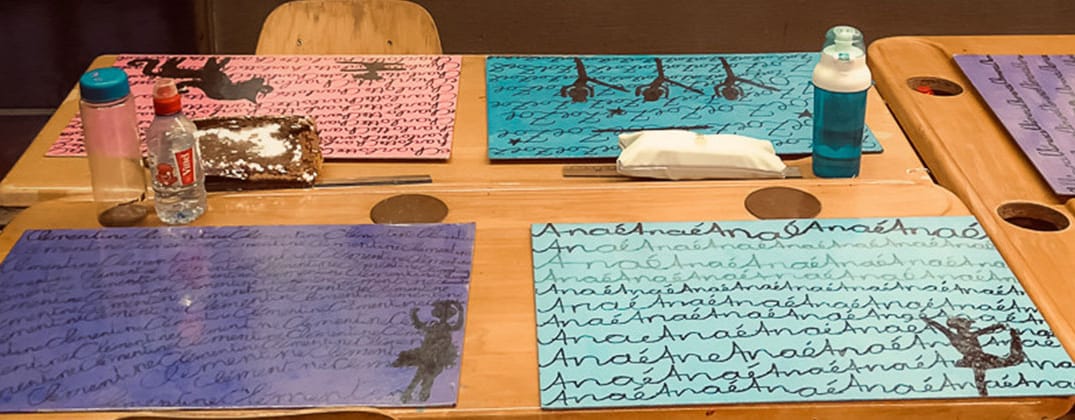 Les sous-mains, réinventés par ma collègue © 2018 NotreClas.se